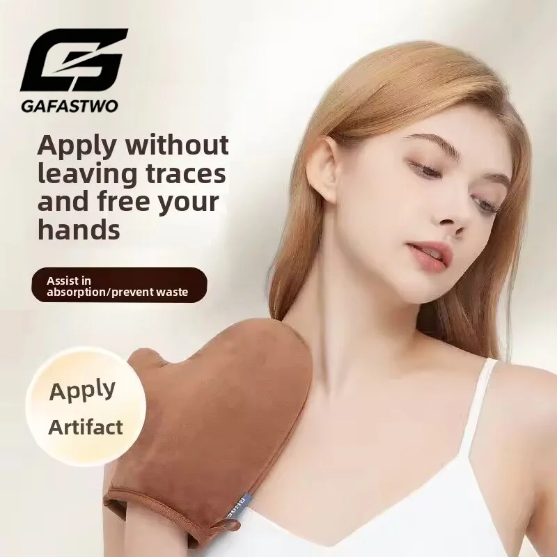 Body Lotion Glove Self-Tanning Mitt Double-Sided Prevents Sticky Hands Applicator Quick Dry Flocking Glove Makeup Applicator