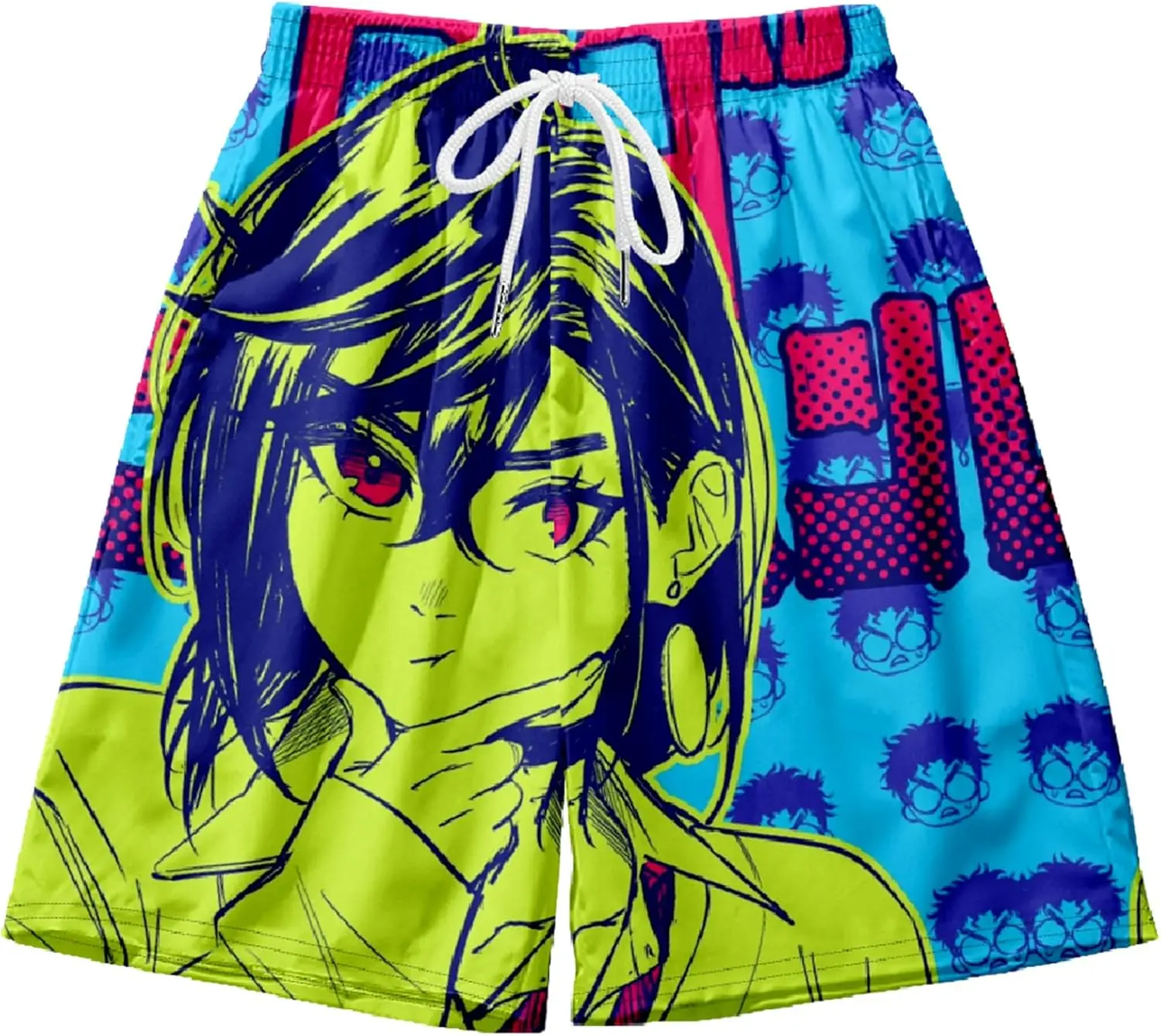 

Anime DanDaDan Beach Shorts 3D Printed Swim Trunks Summer Boardshorts Short Pants