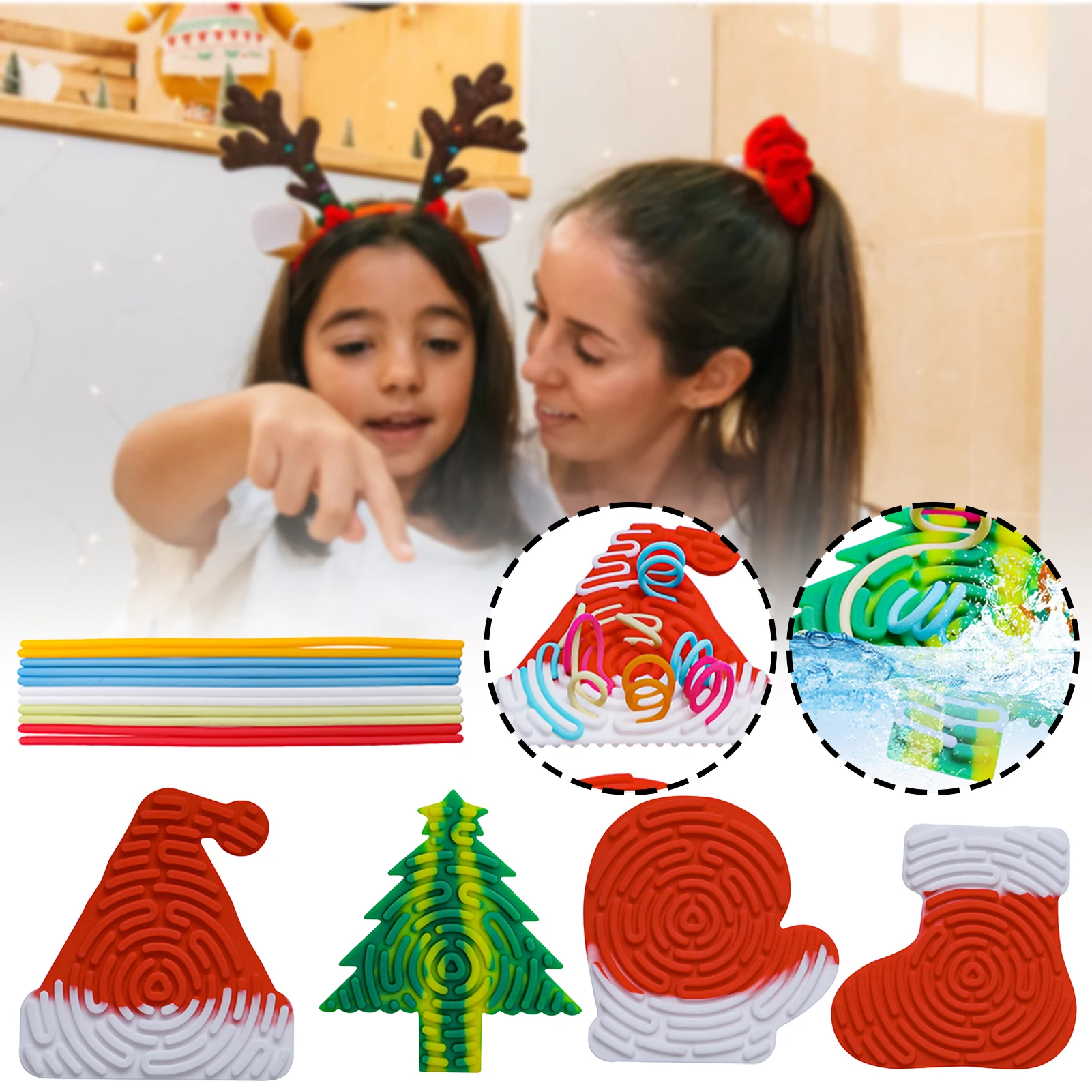 

Kids Sensory Activity Board Portable Silicone Calming Toy For Parents Children