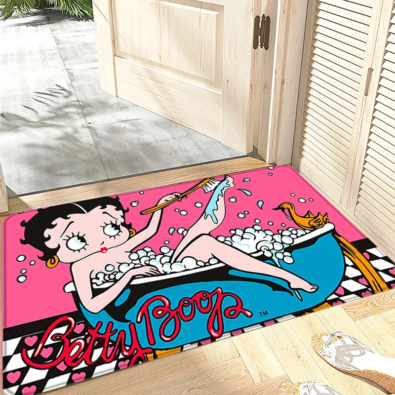 مدخل المنزل ممسحة Bettys Boops المدخل السجاد غرفة المعيشة السجاد القدم السجاد الحمام البساط الحصير عدم الانزلاق ديكور المنزل