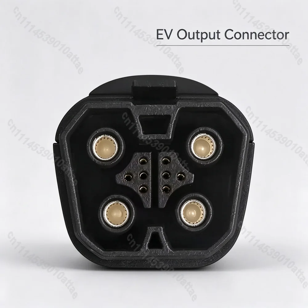 EV Charging Adapter Portable Electric Vehicle Connector with Brass Contacts Secure Lock for Outdoor Power Station Camping RV