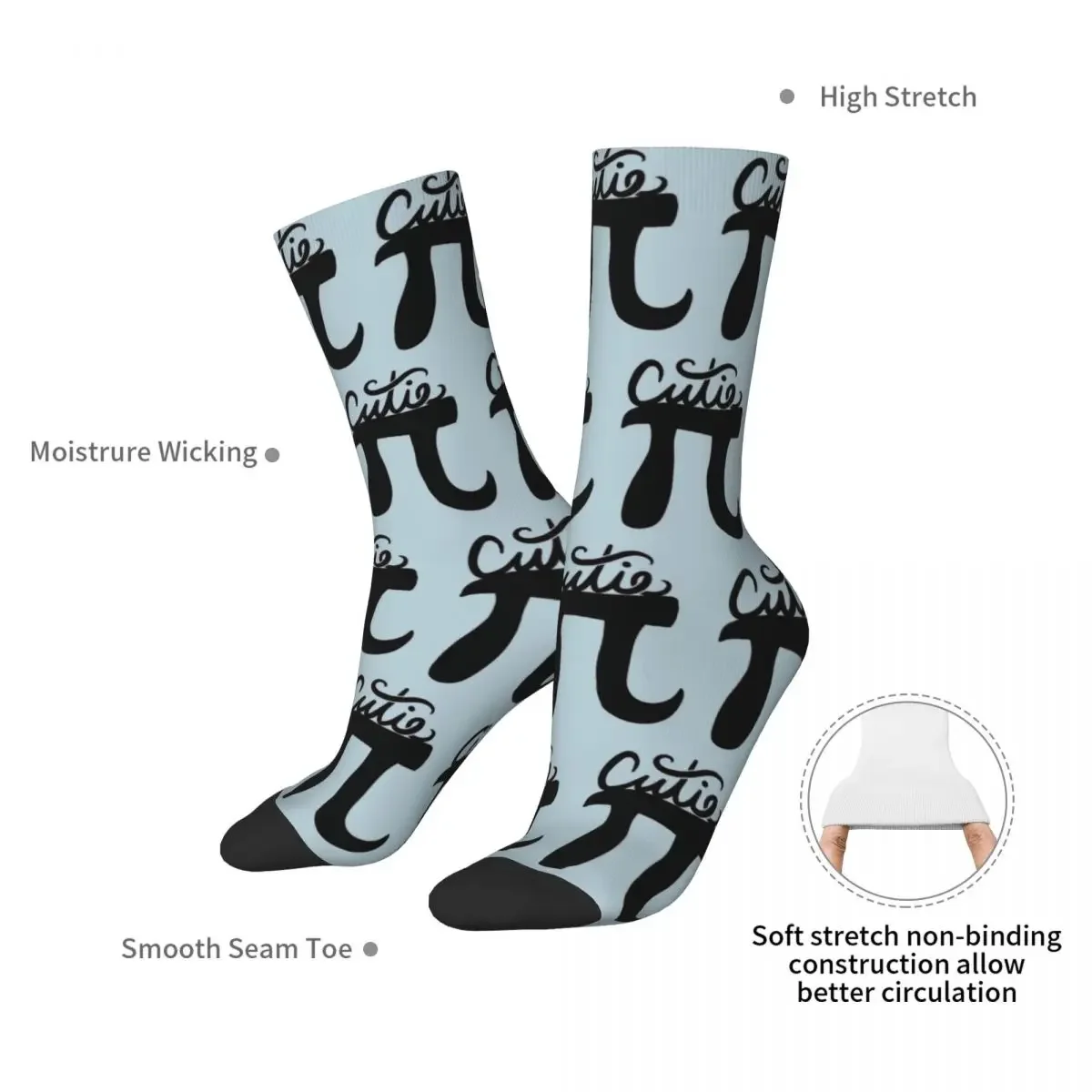 Cutie PI Socks Harajuku Sweat Absorbing Stockings All Season Long Socks Accessories for Unisex Gifts