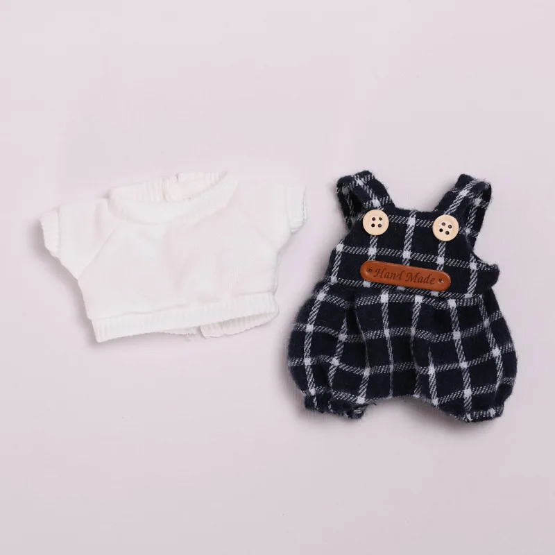 

For Labubu 15-17 cm v1v2 Outfit Accessories Mini Hat Overalls Set Decoration Small Clothes Children's Toys Birthday Gift