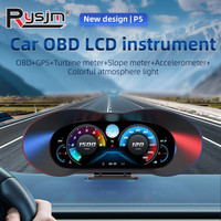 P5 HUD OBD2&GPS Car Head Up Display Speedometer Auto Display Alarm Water Oil Temp Turbine Pressure Slope meter On-board Computer