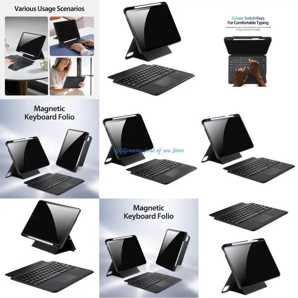 

H9EB Tablets Wireless Keyboards Leather Stand for Air 4 5 11