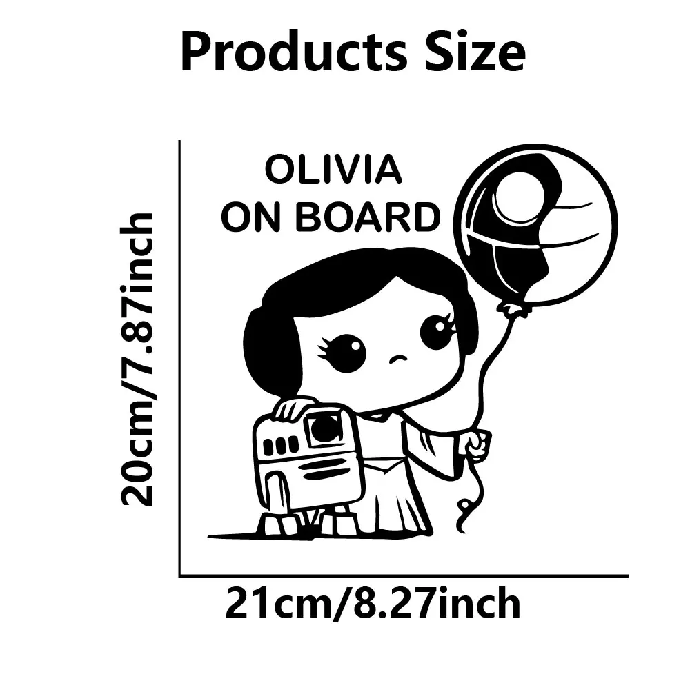1 قطعة فتاة صغيرة جميلة ولعبة بالونها. اسم مخصص ملصقات السيارات والشارات الكربون ملصق الجدار ملصق الفينيل الفن المنزل ديسمبر