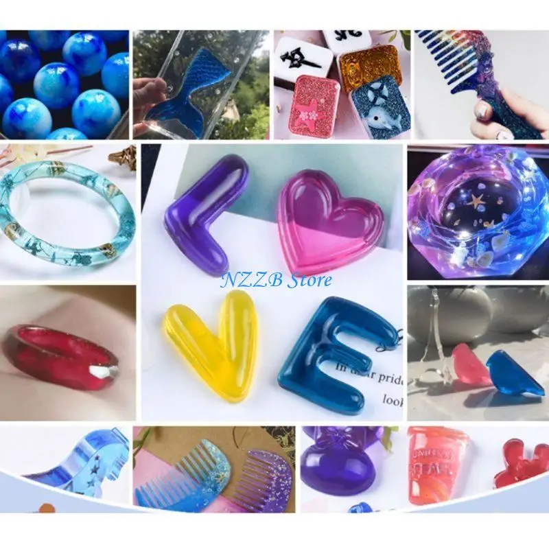 

T21F 12 Colors Epoxy Resin Pigment Liquid Dye Transparent Tint Colorant DIY Jewelry