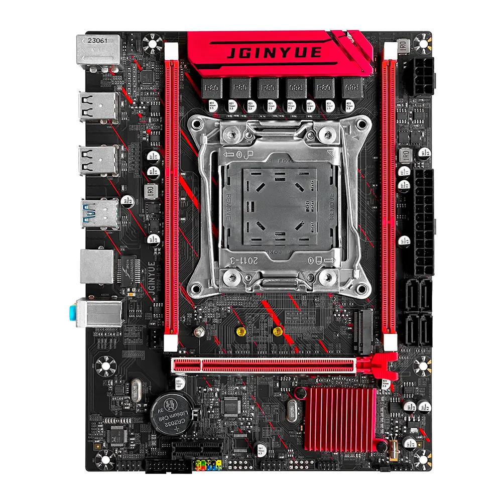 JGINYUE X99 Motherboard LGA 2011-3 Xeon E5 V3 V4 CPU DDR3 RAM Dual channel Memory 6-Phase Power Supply M.2 NVME/SATA X99M-H D3