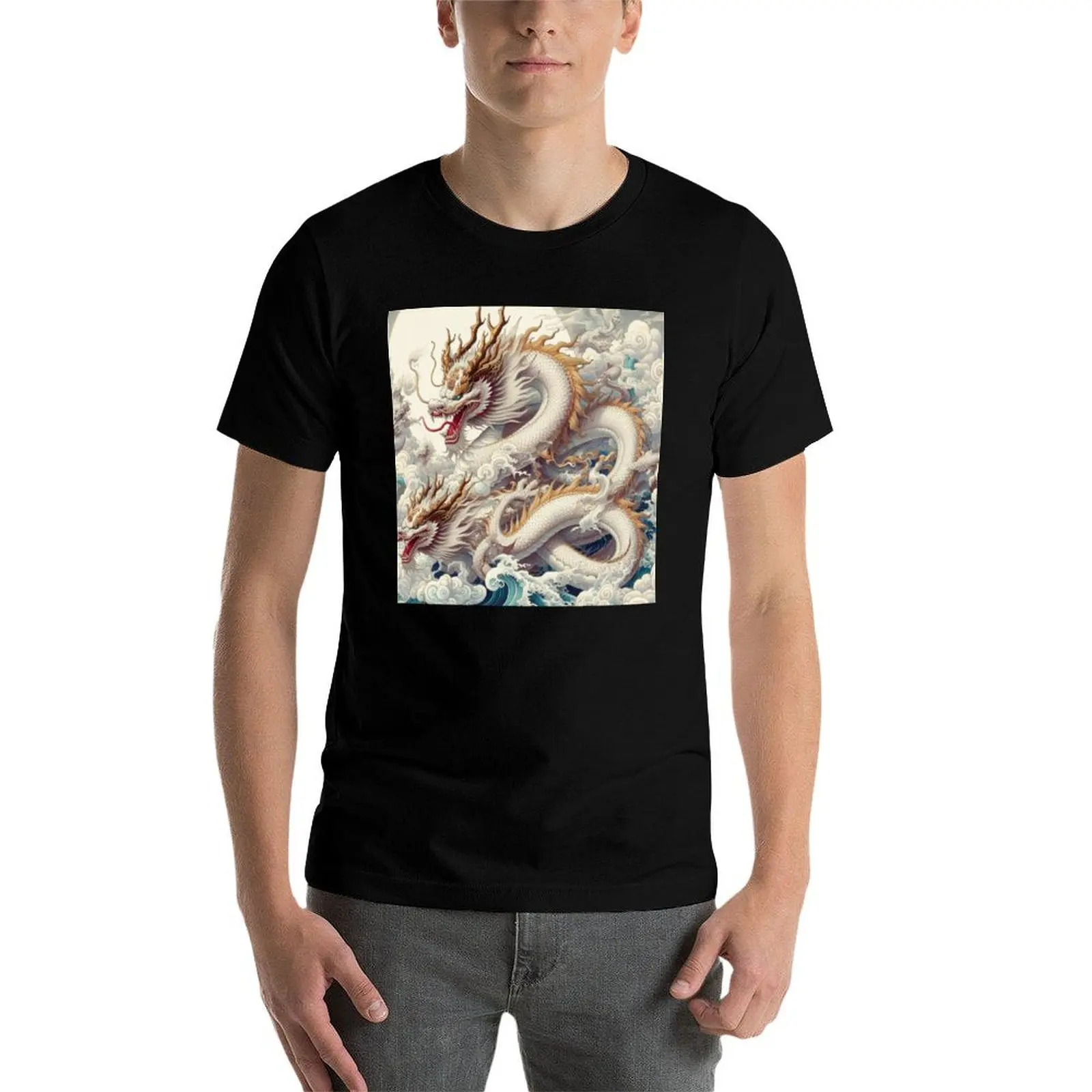 

Majestic White Dragon T-Shirt t shirts with prints t shirts for man cotton funny t shirt man cotton T-Shirt