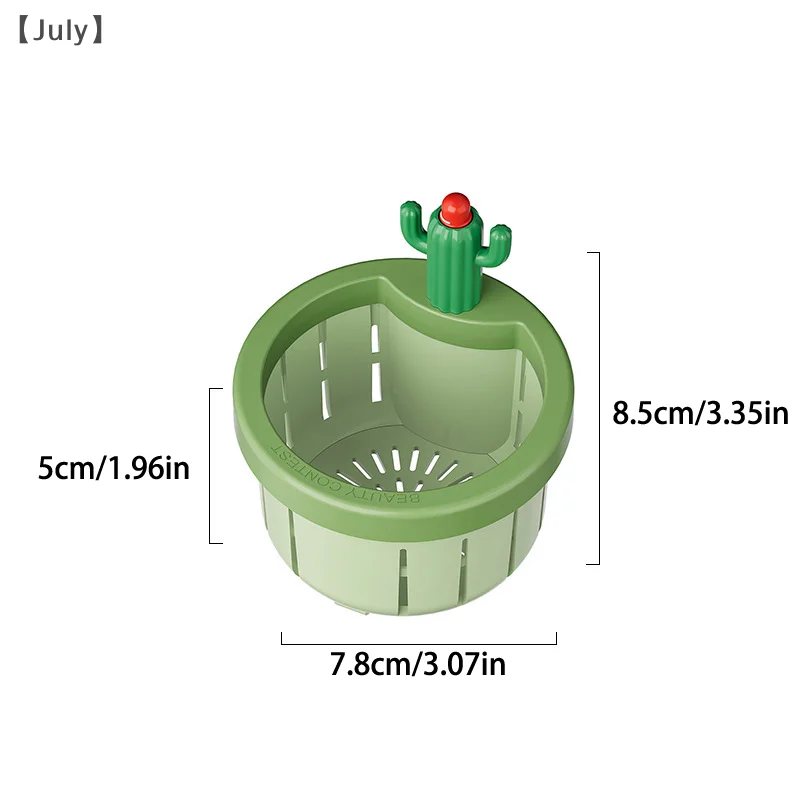 Colador de drenaje para fregadero de cocina de Cactus único, prensa, cesta de volcado automático, uso doméstico, filtro de escurridor de fregadero de Cactus