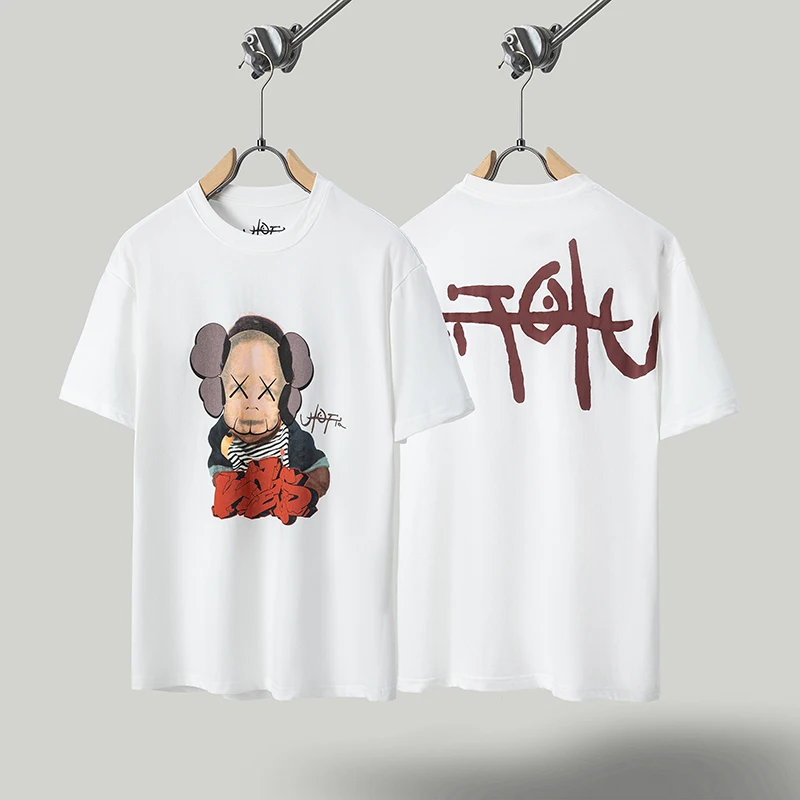 2024 New Cactus Jack Men's T-shirt Doll Print High Quality Cotton Summer Top Shirt