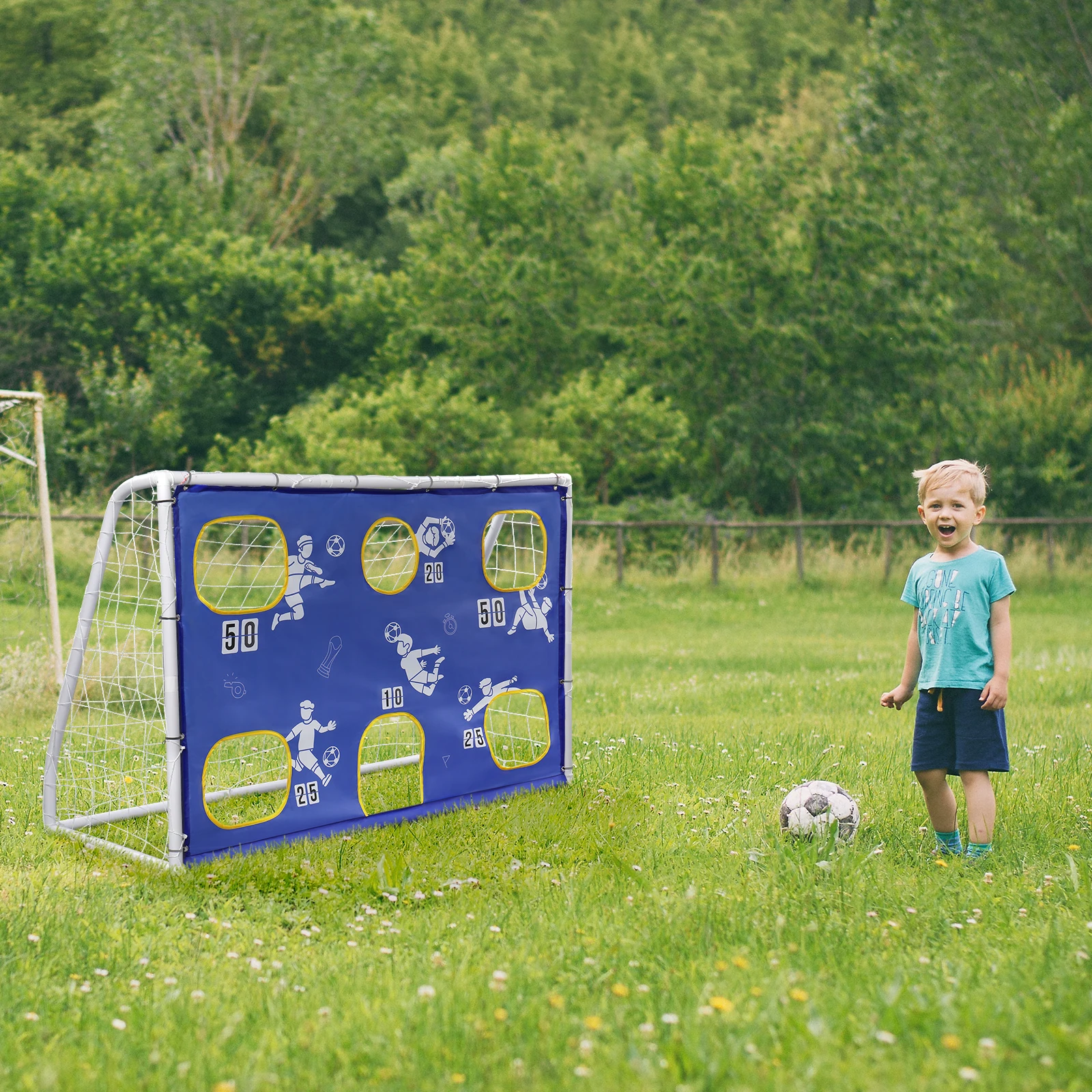 Filet de but de football 3 en 1 pour enfants, 6x4 pieds, mini objectif d'entraînement de football pliable et portable