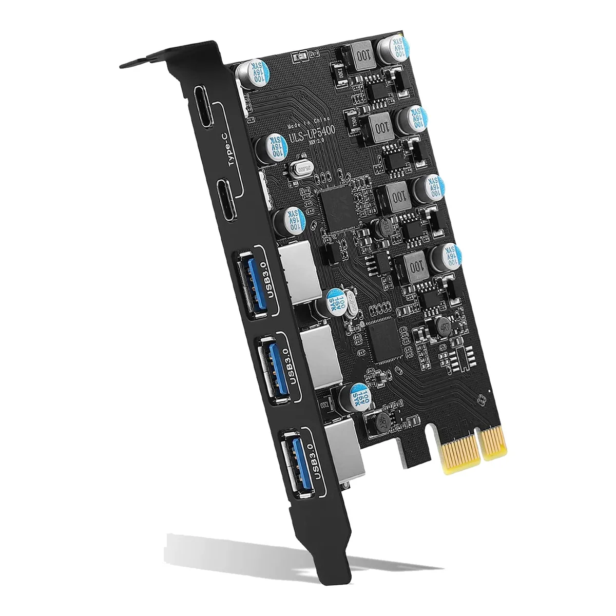 

Плата расширения PCI на 5 портов USB 3,0 для настольного ПК, PCIE адаптер для Windows 11/10/8/7 USB контроллера, переходные карты