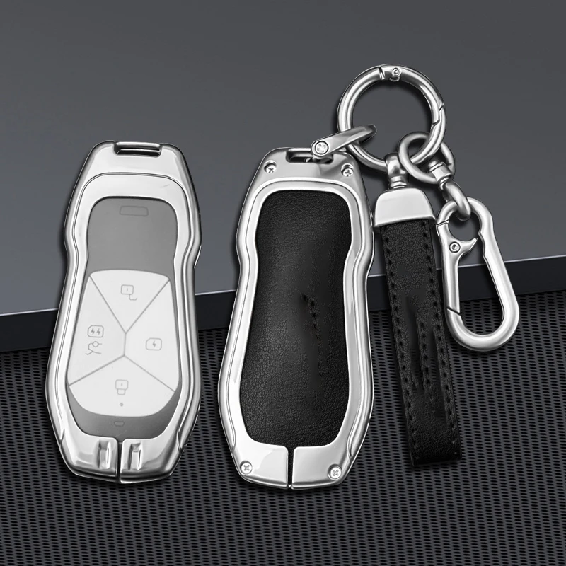 For Xpeng Xiaopeng P5 P7 G9 G3i Zinc Alloy Leather Car Remote Key Case Cover Shell Keyless Protector Holder Keychain Accessories