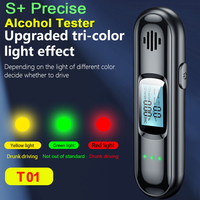 LCD Digital Non-Contact Breath Alcohol Tester Mini Alcohol Meter Accuracy Breathalyzer Diagnostic Tool USB Charging Display