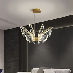 Plafonnier LED papillon au design moderne et minimaliste, luminaire décoratif d'intérieur, idéal pour un salon, une salle à manger, une chambre à coucher ou une chambre d'enfant, 2024