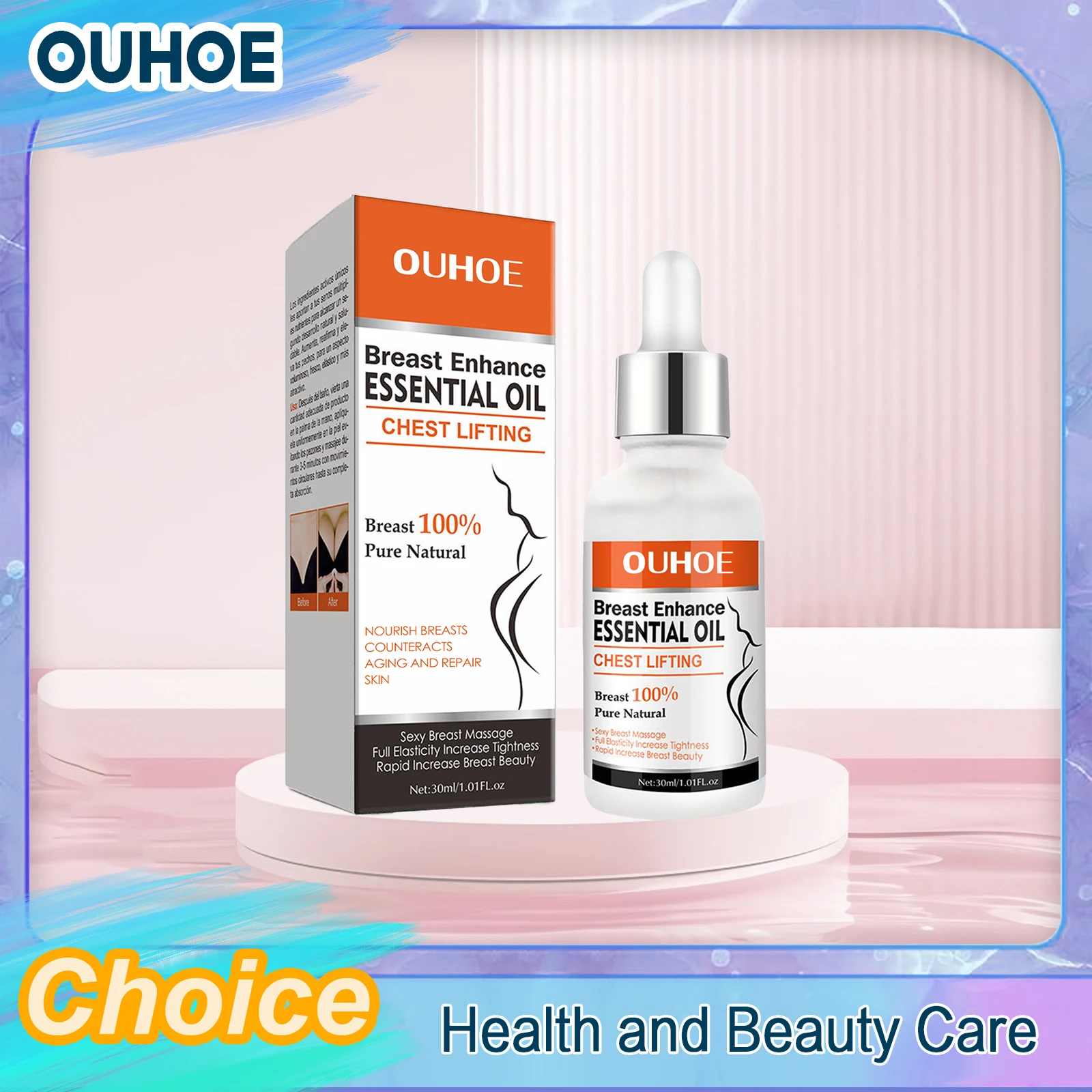 

Breast Enlargement Essential Oil Chest Lift Firming Enhancer Plumping Promote Boobs Development Massage Bigger Bust Care Serum