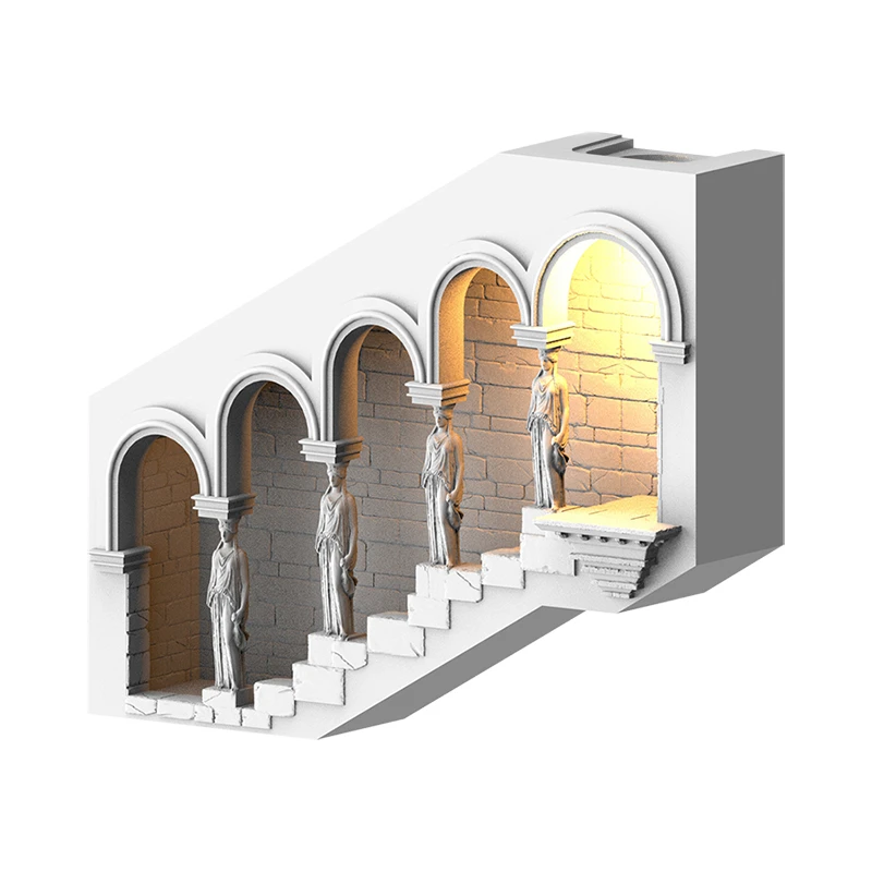 Dust Market Niche Athens Acropolis Night Light Gypsum Lamp Embedded Embedded Ambience Light