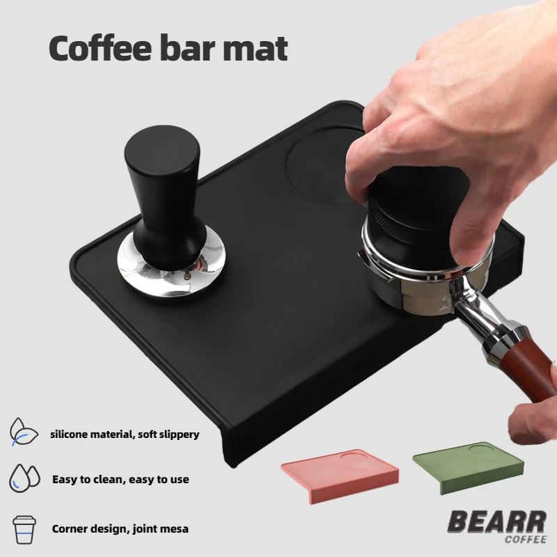 

BEARR Coffee Pressed Powder Pad,Espresso Latte Art Pen Coffee Powder Tamper Holder Pad,Grind Soft Silicone ,Coffeeware