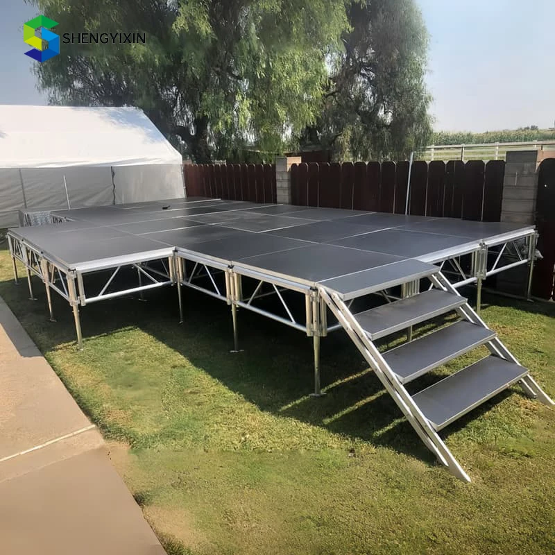 Luxury Concert Wedding Outdoor Stage Platform Foldable Easy Install Aluminum Anti-slip Mobile Podium