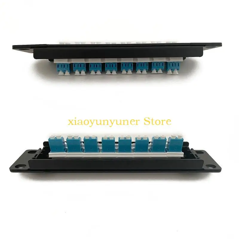 

P9JB 8 Port Straight-Through LC Optical Fiber Patch Panel RJ45 Network Cable Adapter Jack Ethernet Distribution Frame UTP 19"
