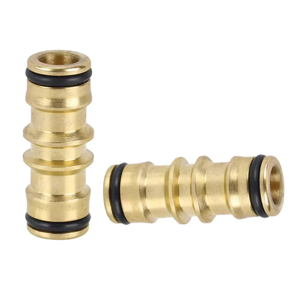 2 Way Quick Coupling Brass Garden Hose Repair Connector Adapter Mender for Irrigation  Hot Selling