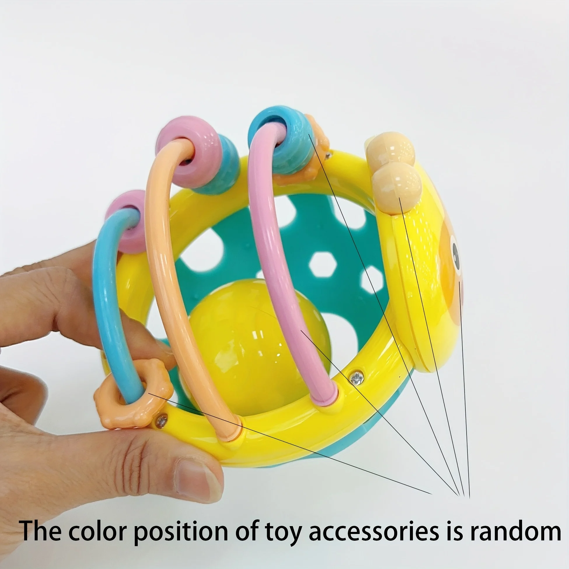 Sensory Bell Ball and Teething Ball Toys for 0-1 Year Olds, Can Be Scratched and Bitten and Gripped, Baby Hand Rattles Bed Bells