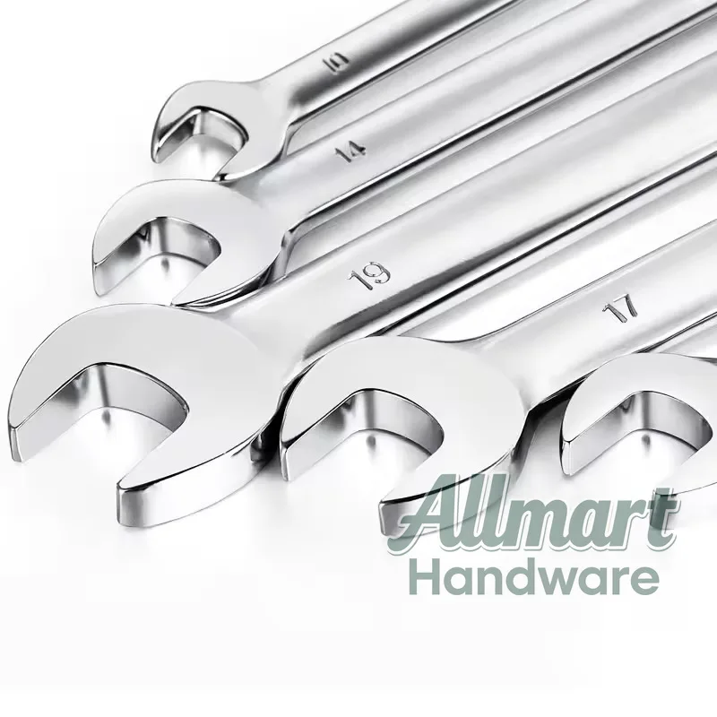 8-Piece Dual-Use Fixed Head Ratchet Wrench Set,Open-End Box-End Double-End,Quick Tightening Hardware Tool Kit