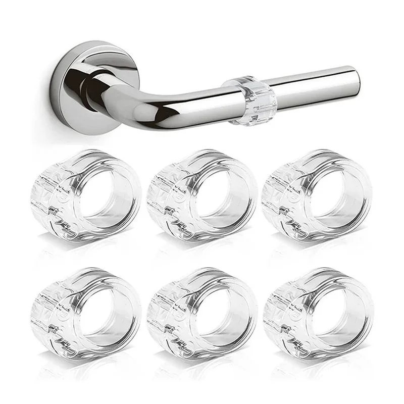 6/12pcs Door Stops Silicone Door Handle Buffer Wall Protection Doorknob Bumper Furniture Protected Crash Pads Shockproof Rings