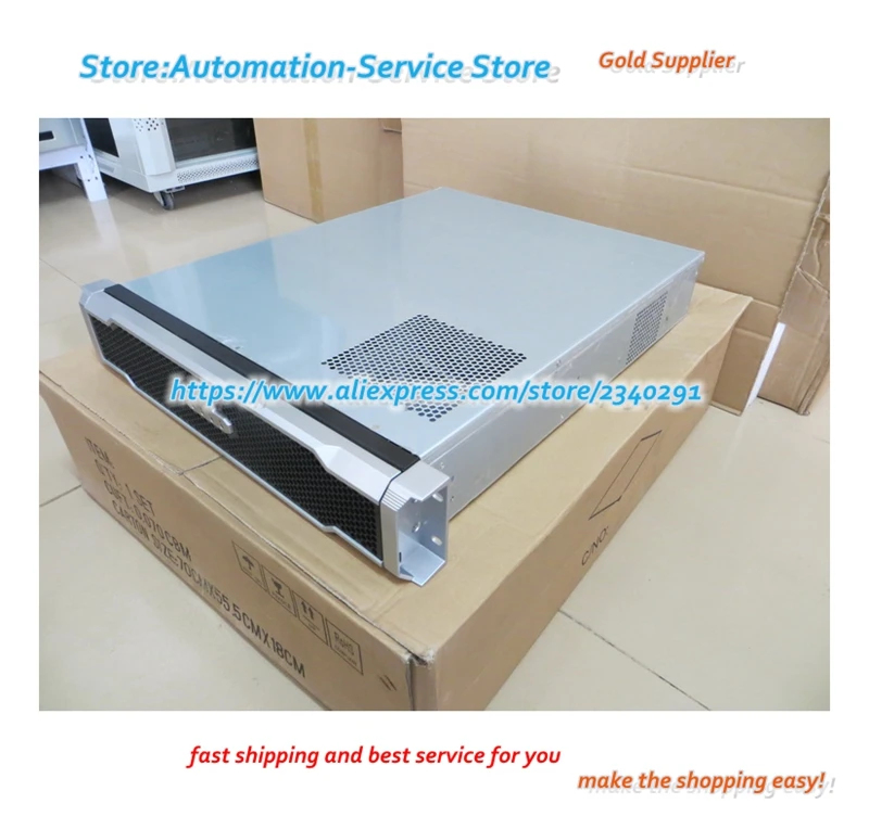 K2U550 2U هيكل خادم التحكم الصناعي قفل اللوحة الأمامية قوة الكمبيوتر USB3.0 توريد نوع رف مراقبة البيانات الصناعية