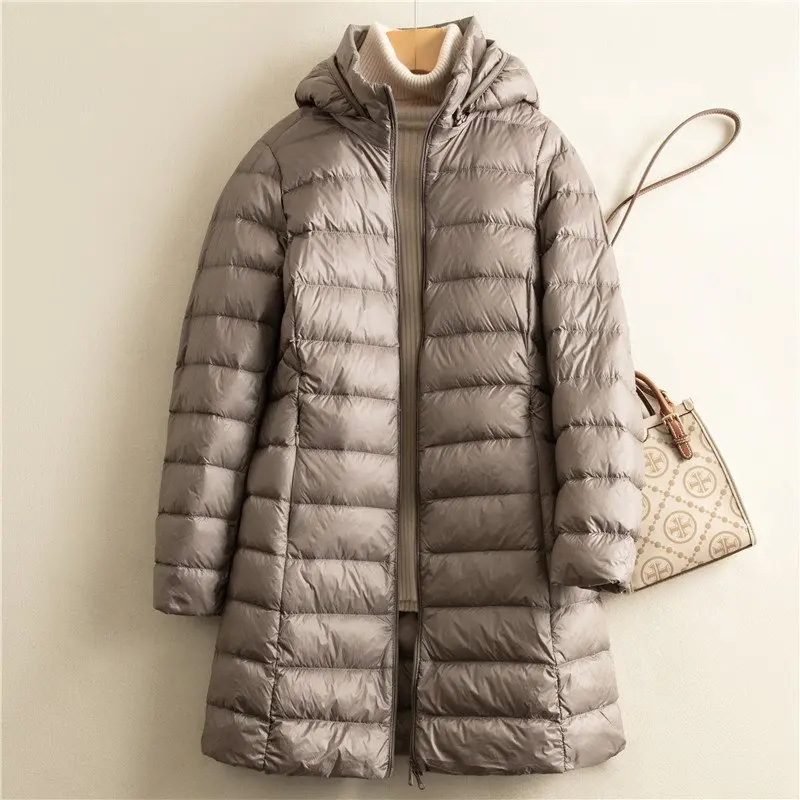 

2024 New Arrivals Autumn Winter Women Fashion Puffer Jackets Duck Down Jacket Warm Portable Hooded Coat Female Windbreaker Parka