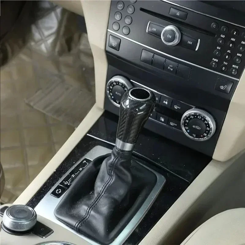 

For Mercedes-Benz A B C E Class Real Dry Carbon Fiber Gear Shift Cover Shell Interior Modification Automobile Accessories