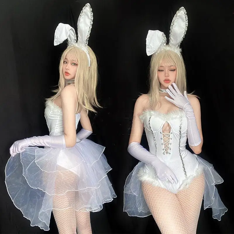 

loween Rabbit Girl Costume Set Nightclub Bar Gogo Dance Seductive orm Outfit Trendy 2023 Autumn Ladies Faion