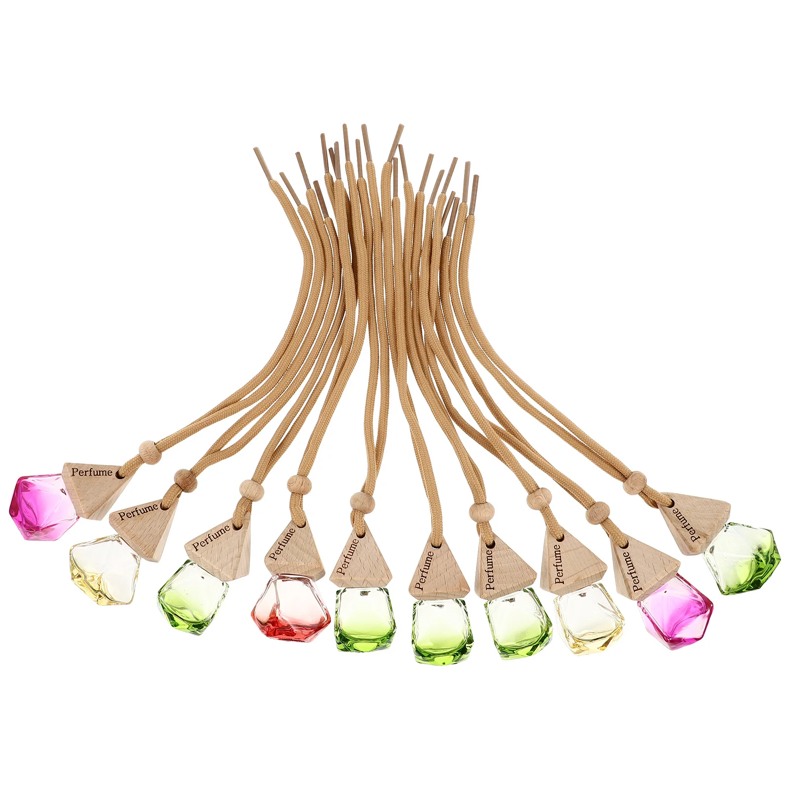 

10Pcs Car Hanging Perfume Bottle Pendant Auto Interior Decoration Air Freshener Diffuser Rearview Mirror Perfume Bottle Pendant