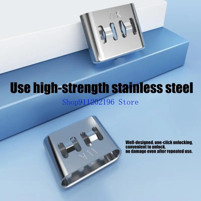 P82A Detachable Type C Port Locking Device Stainless Steel AntiTamper Seal Blockers