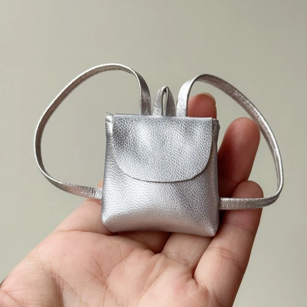 Cute PU Leather Mini Backpack Bag Doll Accessories Solid color Miniature Shoulder Bag Photography Props Doll Backpack 1/6 Zsiga