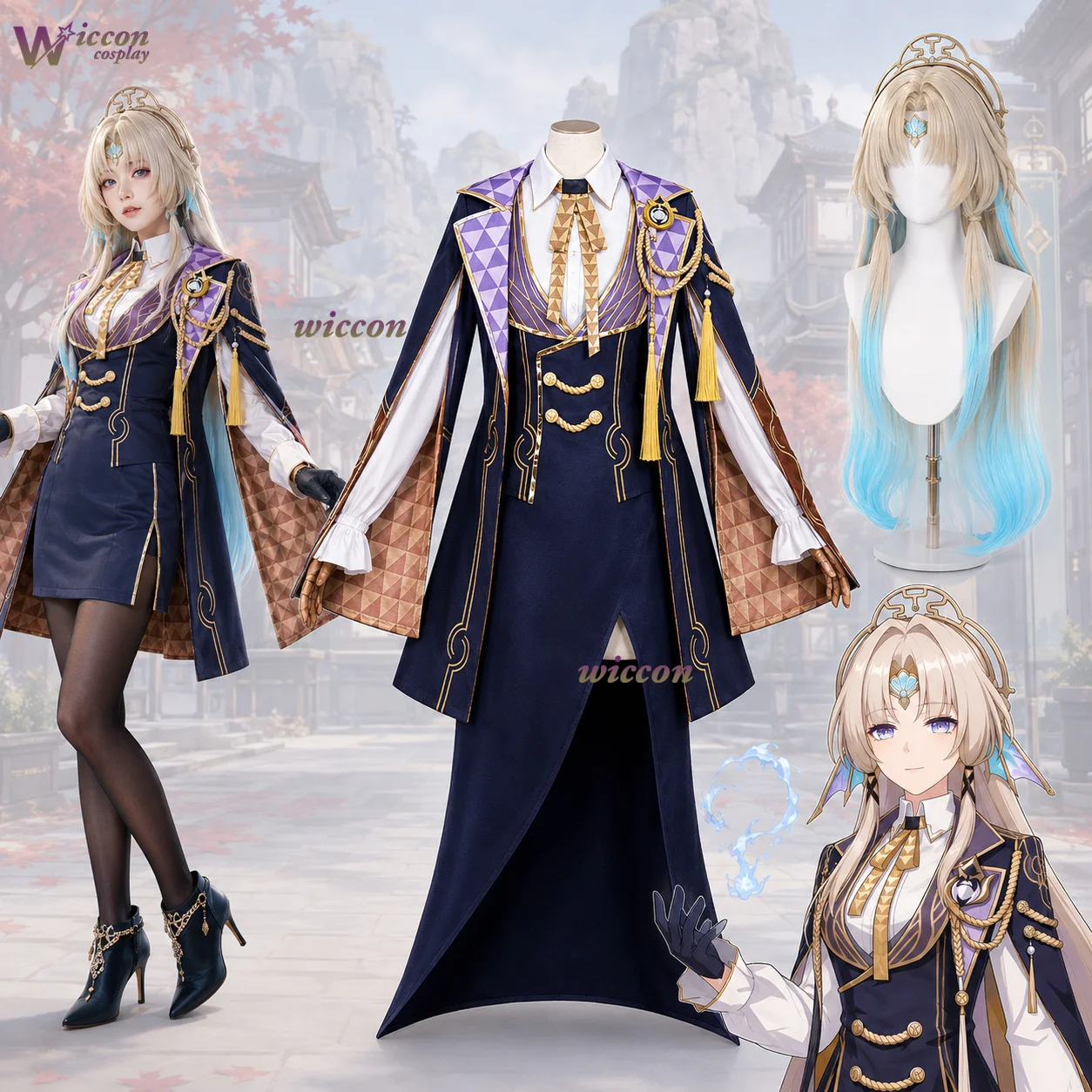 

Ani Cos Honkai Star Rail Pearl Cosplay Costume Full Set The Ten Stonehearts Uniform Anime Game Outfit Women Men Halloween Party