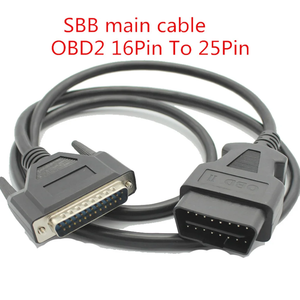 2024 OBD2 16 Pin To DB 25 Pin Programmer Cable Key  V33 Key Prog DB25 Pin Conversion To OBD 2 Main Test Cable Adapter Connector