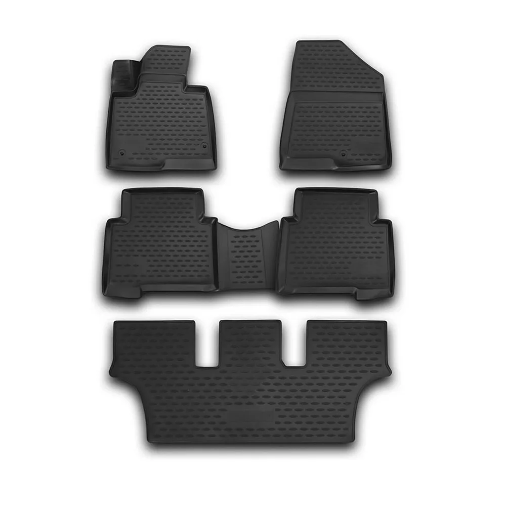 

Floor Mats Liner for Hyundai Santa Fe 2013-2018 Black TPE All-Weather 5 Pcs United States