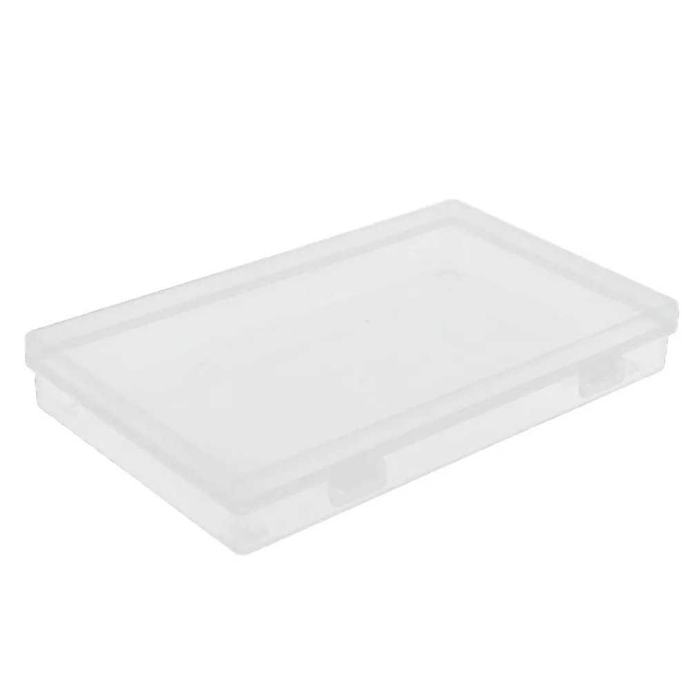 4pcs Transparent Transparent Plastic Box Flap Lid PP Storage Container Durable Stackable Multipurpose Storage Box