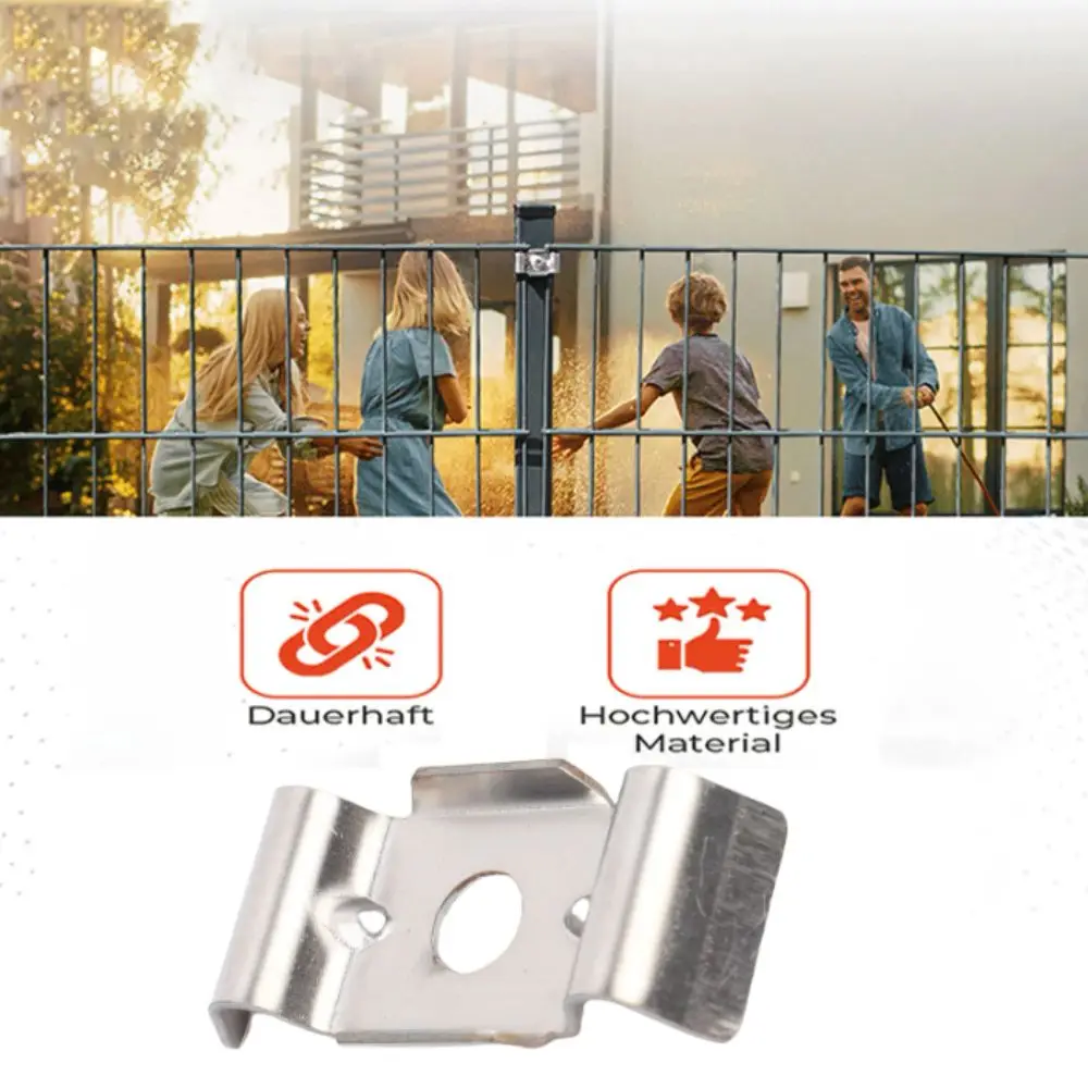Stainless Steel Material Fence Attachment Clamps Anti-theft Design Metal Bracket Barrier Attachment Bracket 10X Quantity