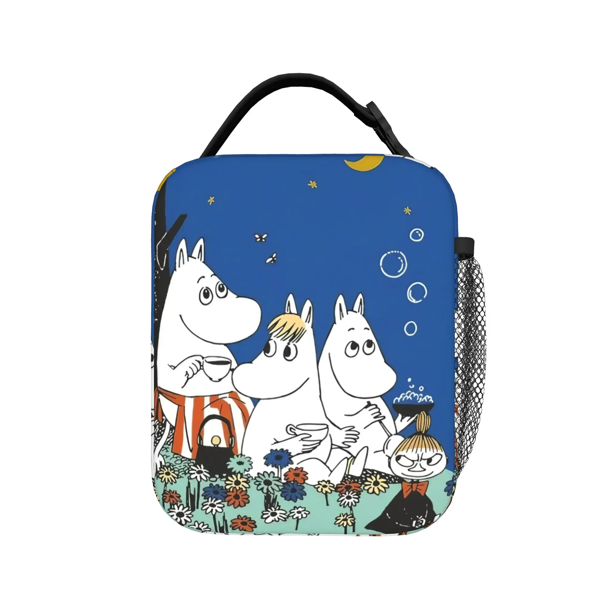 The MOOMINS Night Insulated Lunch Bags Cooler Bag Reusable,Lunch Container  Portable Tote Lunch Box Food Handbags Beach  Outdoor view 2