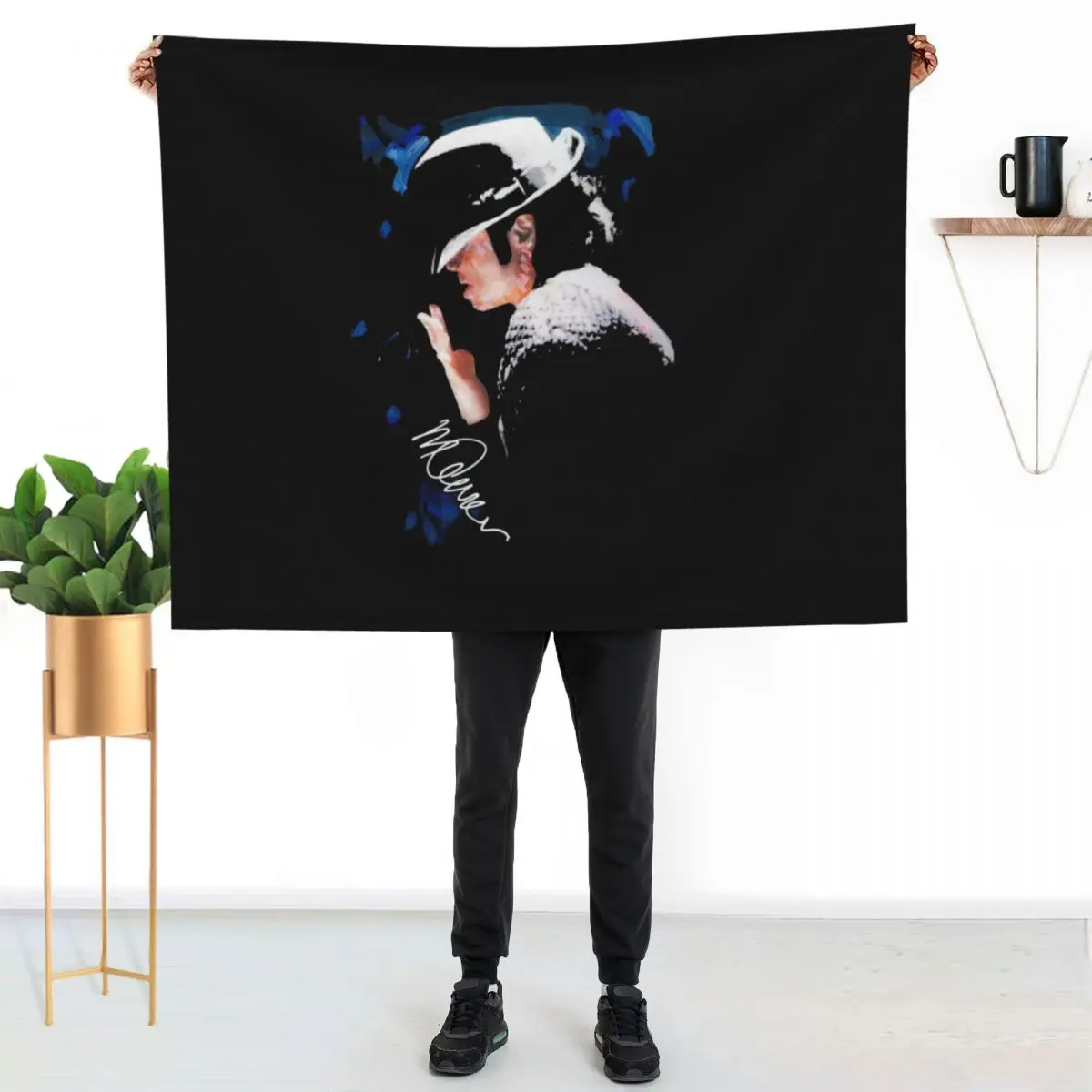 Michael Tipped Hat Jackson Iconic Pose Throw Blanket Warm Winter beds heavy to sleep Picnic Decorative Beds Blankets