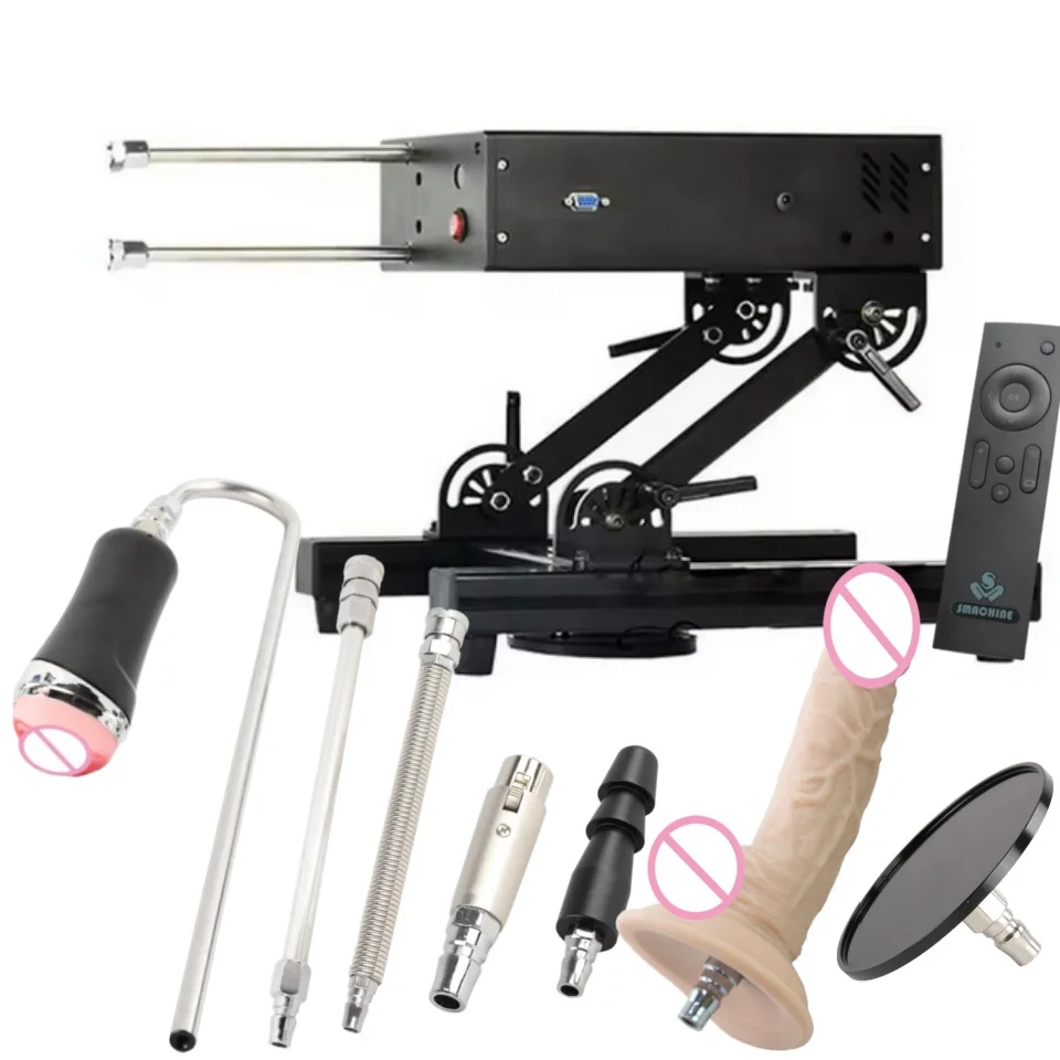 FREDORCH 200W Output Powerful Sex Machine with Dildos For Simultaneous Use by men and women 1-15cm Strokes Adult Sex Product