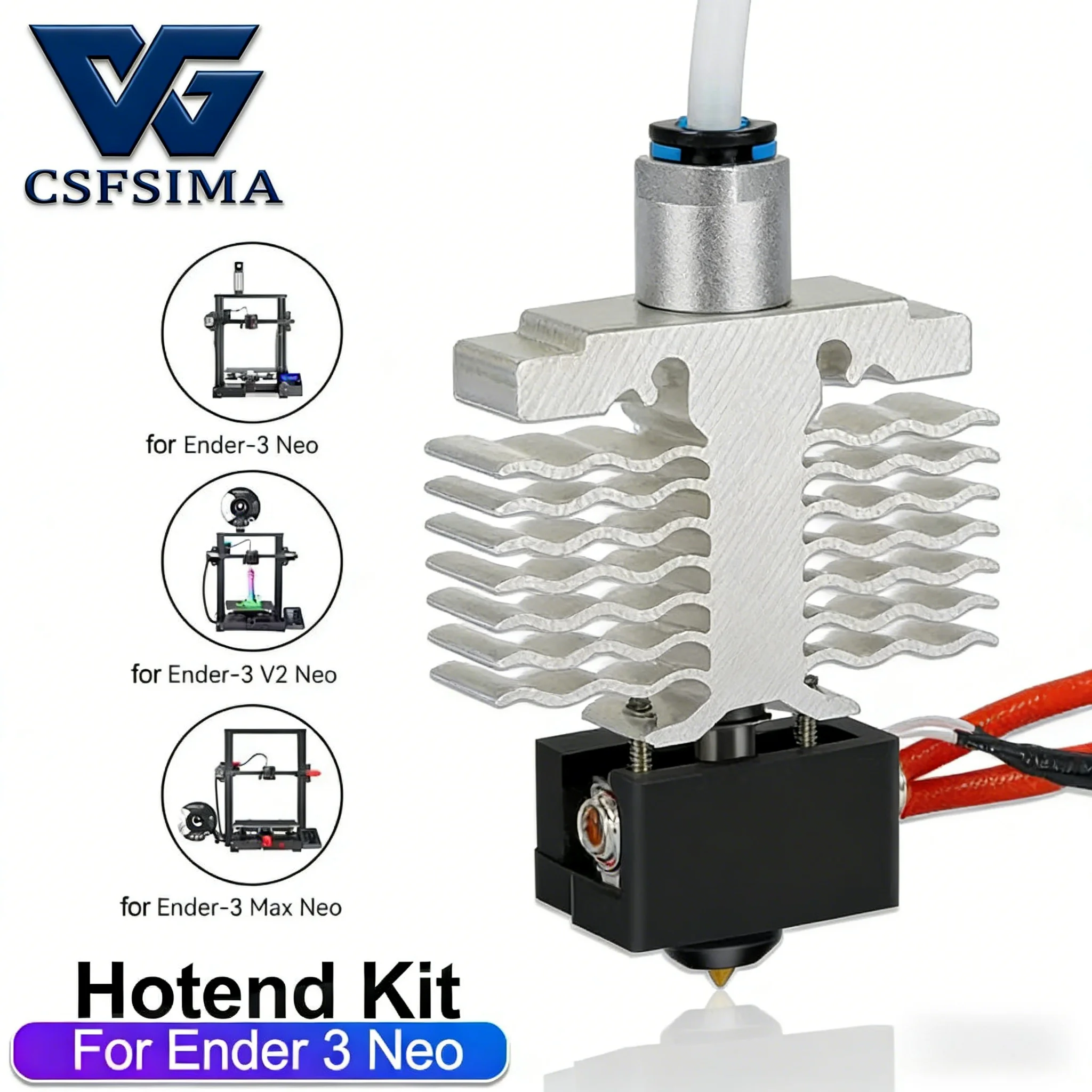 

Nozzle Hot End & Heating Block Kit Compatible with Ender 3 Neo/V2 Neo/Max Neo 3D Printer Parts