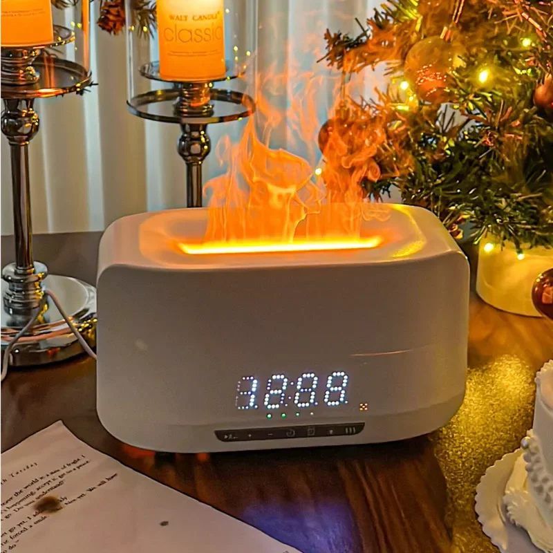 

Flame Aromatherapy Humidifier Bluetooth Speaker Integrated Home Silent Bedroom Appearance Atmosphere Light Speaker Female Gift