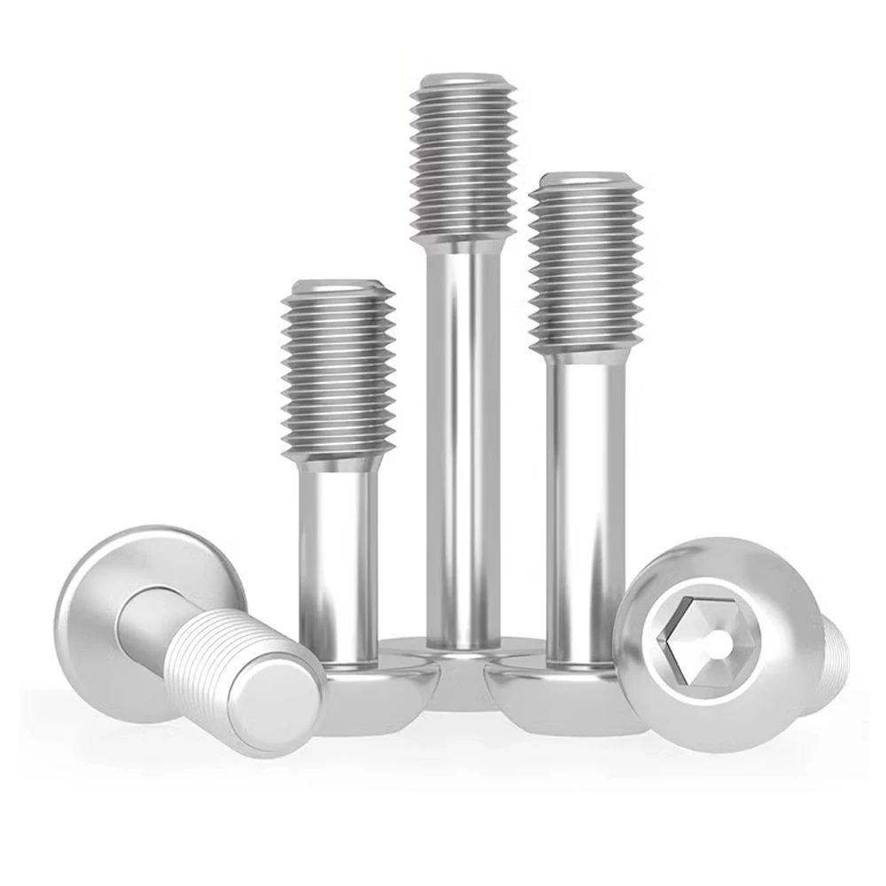 Yiqianyuan 8# 10# 12# UNC UNF Button Head Hex Socket Captive Screws ISO7380 SUS304 Stainless Steel Loose Bolts Anti-Loosening
