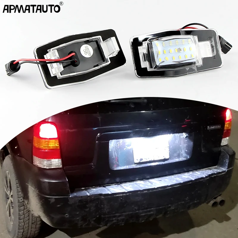 LED Number License Plate Light For Mazda 323 MPV Protege Tribute Miata MX-5 Ford Escape Mercury License Plate Lamp Accessories