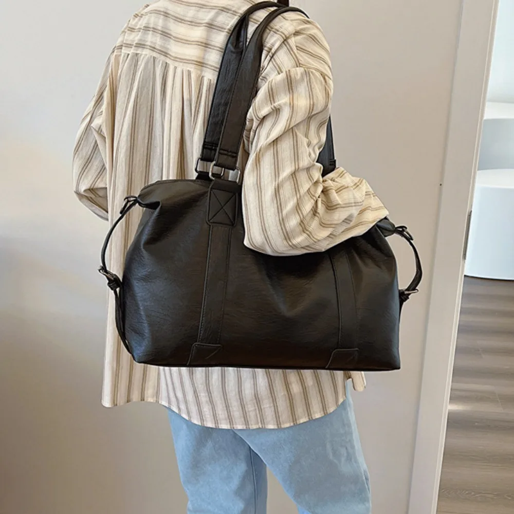 

Дорожная сумка большой емкости с короткими рукавами для отдыха, водонепроницаемая дорожная сумка из искусственной кожи, многофункциональная дорожная сумка для багажа, дорожная сумка