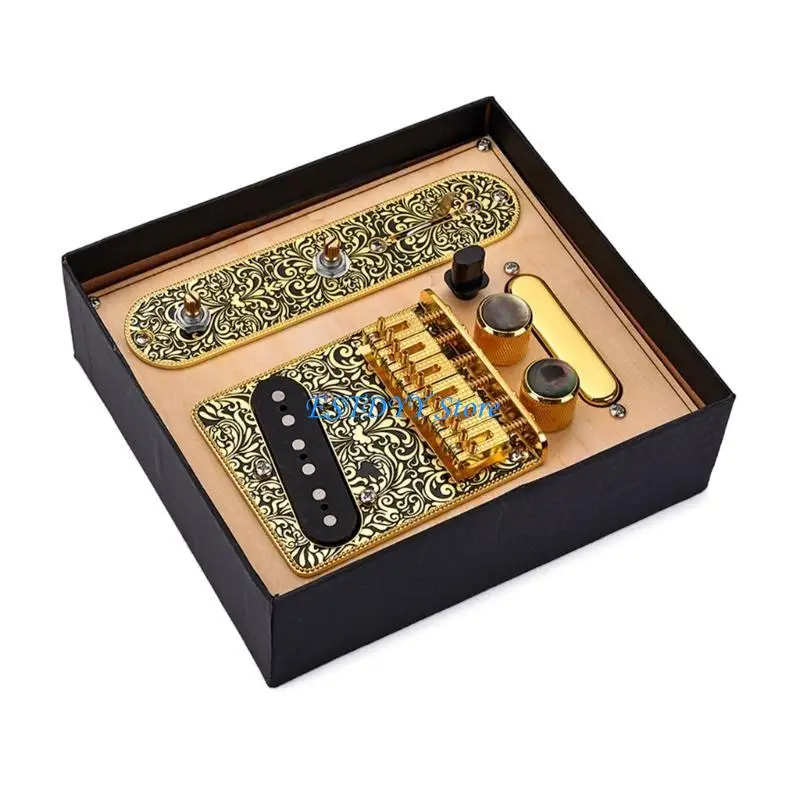 G6DE Electric Guitar Parts 3 Way Switch Control Plate 6-Strings Guitar Neck Pickups